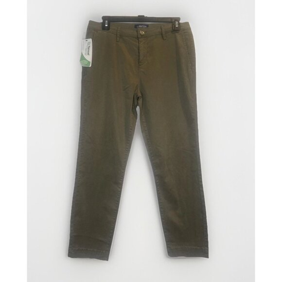 Nautica Women’s Green Tencel Ankle Trouser Pants Sz 4 NEW - Picture 1 of 16